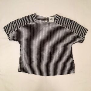 White and blue stripe shirt